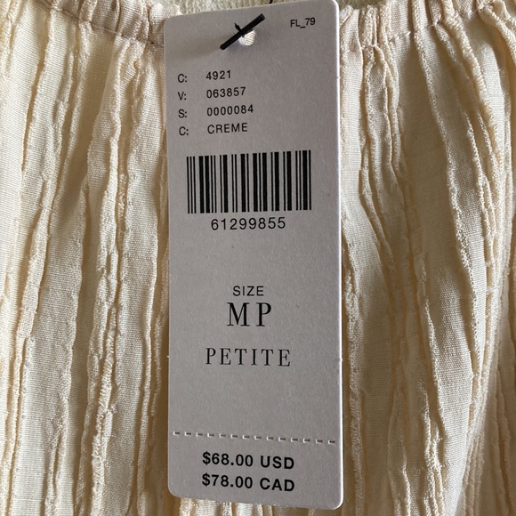 Current Air Creme Sleeveless Top in size M Petite - Picture 6 of 6